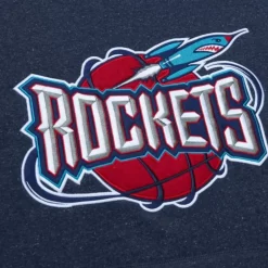 Men Mitchell & Ness Hoodies & Sweatshirts-Snow Washed Fleece Hoodie Houston Rockets