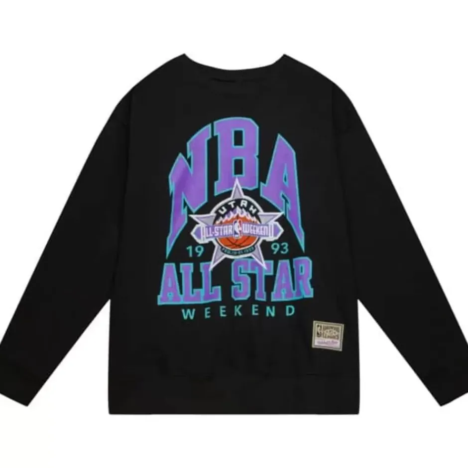 Men Mitchell & Ness Hoodies & Sweatshirts-Space Asg Crew All Star