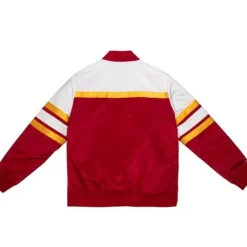 Men Mitchell & Ness Jackets & Outerwear-Special Script Heavyweight Satin Jacket Atlanta Hawks