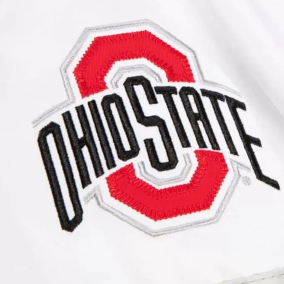 Men Mitchell & Ness Jackets & Outerwear-Special Script Heavyweight Satin Jacket Ohio State
