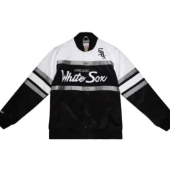 Men Mitchell & Ness Jackets & Outerwear-Special Script Heavyweight Satin Jacket Chicago White Sox