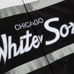 Men Mitchell & Ness Jackets & Outerwear-Special Script Heavyweight Satin Jacket Chicago White Sox