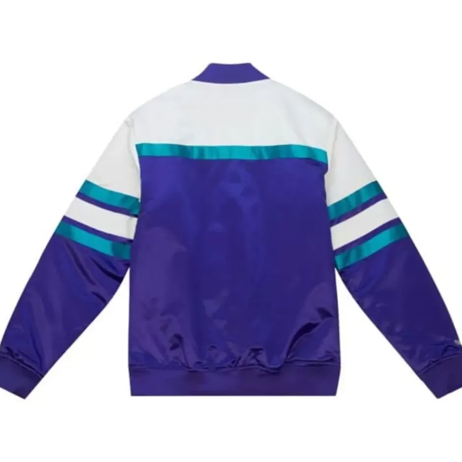 Men Mitchell & Ness Jackets & Outerwear-Special Script Heavyweight Satin Jacket Utah Jazz