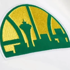 Men Mitchell & Ness Jackets & Outerwear-Special Script Heavyweight Satin Jacket Seattle Supersonics