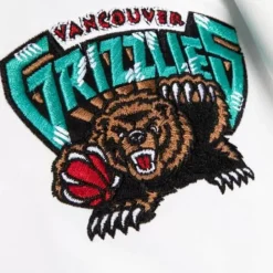 Men Mitchell & Ness Jackets & Outerwear-Special Script Heavyweight Satin Jacket Vancouver Grizzlies