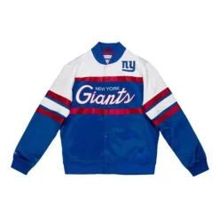 Men Mitchell & Ness Jackets & Outerwear-Special Script Heavyweight Satin Jacket New York Giants