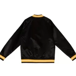 Men Mitchell & Ness Jackets & Outerwear-Special Script Light Weight Satin Jacket Pittsburgh Penguins