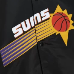 Men Mitchell & Ness Jackets & Outerwear-Special Script Lightweight Satin Jacket Phoenix Suns