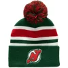 Mitchell & Ness Knit-Stripe Pom Knit New Jersey Devils