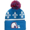 Mitchell & Ness Knit-Stripe Pom Knit Quebec Nordiques