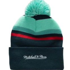 Mitchell & Ness Knit-Stripe Pom Knit Seattle Kraken