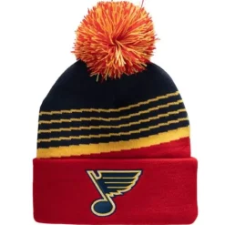 Mitchell & Ness Knit-Stripe Pom Knit St. Louis Blues