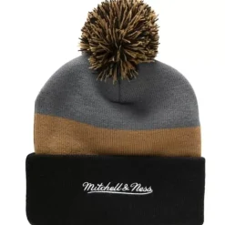 Mitchell & Ness Knit-Stripe Pom Knit Vegas Golden Knights