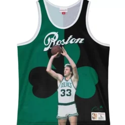 Men Mitchell & Ness T-Shirts & Tops-Sublimated Player Tank Boston Celtics Larry Bird