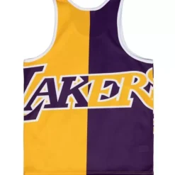Men Mitchell & Ness T-Shirts & Tops-Sublimated Player Tank Los Angeles Lakers Magic Johnson
