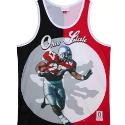 Men Mitchell & Ness T-Shirts & Tops-Sublimated Player Tank Ohio State Eddie George