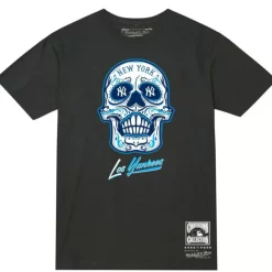Men Mitchell & Ness T-Shirts & Tops-Sugar Skull Tee New York Yankees