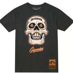 Men Mitchell & Ness T-Shirts & Tops-Sugar Skull Tee San Francisco Giants