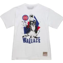 Men Mitchell & Ness T-Shirts & Tops-Suite Sensations Tee Detroit Pistons Ben Wallace