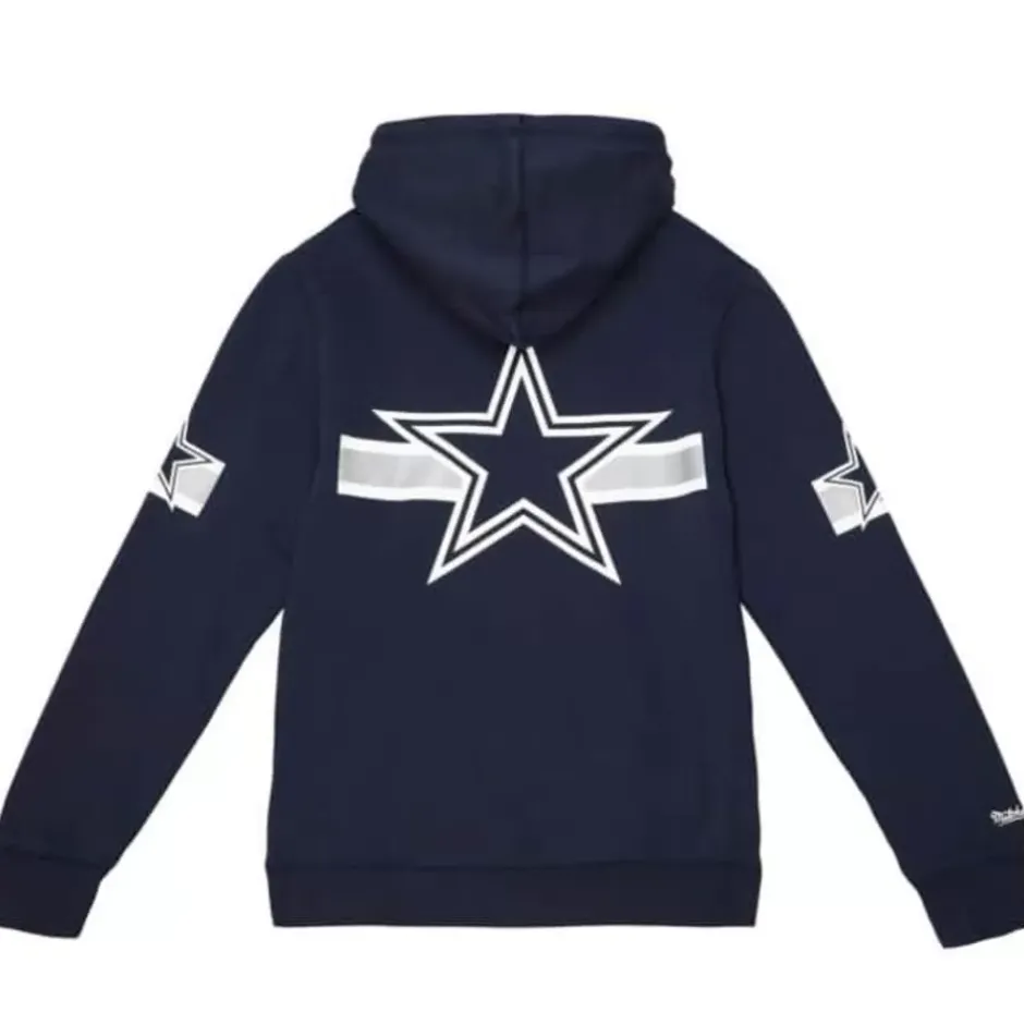 Men Mitchell & Ness Hoodies & Sweatshirts-Super Stripes Po Hoody Dallas Cowboys