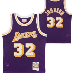 Youth Mitchell & Ness Big Kids-Swingman Magic Johnson Los Angeles Lakers Road 1984-85 Jersey