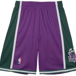 Youth Mitchell & Ness Big Kids-Swingman Milwaukee Bucks Road Shorts