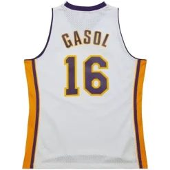 Mitchell & Ness Nba Swingman-Swingman Pau Gasol Los Angeles Lakers White Los Lakers 2008 Jersey