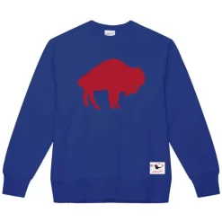 Men Mitchell & Ness Hoodies & Sweatshirts-Team Basic 2 Crew Buffalo Bills