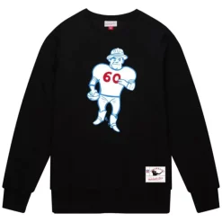 Men Mitchell & Ness Hoodies & Sweatshirts-Team Basic 2 Crew Houston Oilers