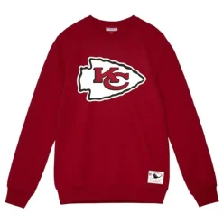 Men Mitchell & Ness Hoodies & Sweatshirts-Team Basic 1 Crew Kansas City Chiefs