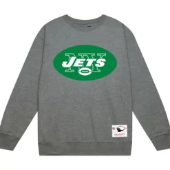 Men Mitchell & Ness Hoodies & Sweatshirts-Team Basic 3 Crew New York Jets