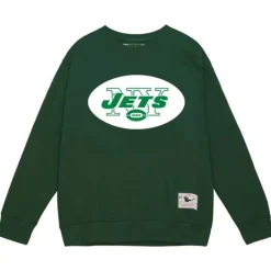 Men Mitchell & Ness Hoodies & Sweatshirts-Team Basic 3 Crew New York Jets
