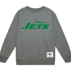 Men Mitchell & Ness Hoodies & Sweatshirts-Team Basic 2 Crew New York Jets