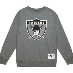 Men Mitchell & Ness Hoodies & Sweatshirts-Team Basic 2 Crew Oakland Raiders