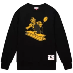 Men Mitchell & Ness Hoodies & Sweatshirts-Team Basic 1 Crew Pittsburgh Steelers