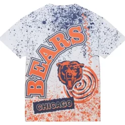 Men Mitchell & Ness T-Shirts & Tops-Team Burst Sublimated S/S Tee Chicago Bears