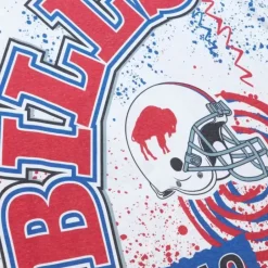 Men Mitchell & Ness T-Shirts & Tops-Team Burst Sublimated S/S Tee Buffalo Bills