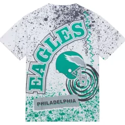 Men Mitchell & Ness T-Shirts & Tops-Team Burst Sublimated S/S Tee Philadelphia Eagles