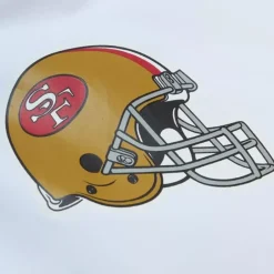 Men Mitchell & Ness Jackets & Outerwear-Team Burst Warm Up Jacket San Francisco 49Ers