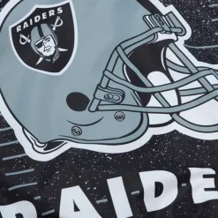 Men Mitchell & Ness Jackets & Outerwear-Team Burst Warm Up Jacket Los Angeles Raiders