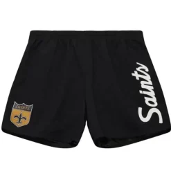 Men Mitchell & Ness Shorts-Team Essentials Nylon Shorts New Orleans Saints