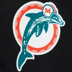 Men Mitchell & Ness Shorts-Team Essentials Nylon Shorts Miami Dolphins