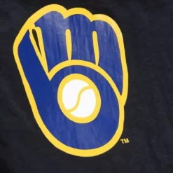 Men Mitchell & Ness Shorts-Team Essentials Nylon Shorts Milwaukee Brewers