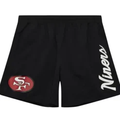 Men Mitchell & Ness Shorts-Team Essentials Nylon Shorts San Francisco 49Ers