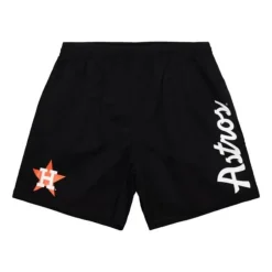 Men Mitchell & Ness Shorts-Team Essentials Nylon Shorts Houston Astros