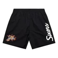 Men Mitchell & Ness Shorts-Team Essentials Nylon Shorts Philadelphia 76Ers