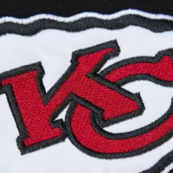 Men Mitchell & Ness Hoodies & Sweatshirts-Team First Satin Fleece Crew Kansas City Chiefs