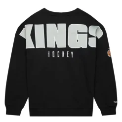 Men Mitchell & Ness Hoodies & Sweatshirts-Team First Satin Fleece Crew Los Angeles Kings