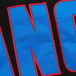 Men Mitchell & Ness Hoodies & Sweatshirts-Team First Satin Fleece Crew Current Logo New York Rangers