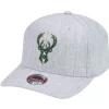 Mitchell & Ness Snapback-Team Heather Classic Red Snapback Milwaukee Bucks